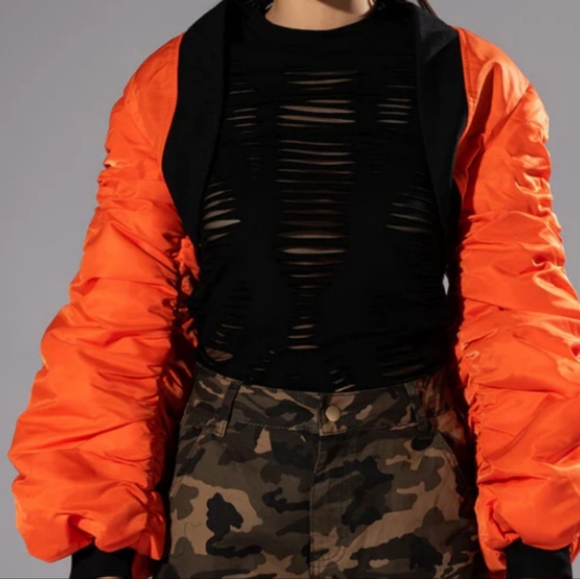 AKIRA SCOTLAND YARD CROP BOLERO BOMBER **NWT** - Picture 2 of 6